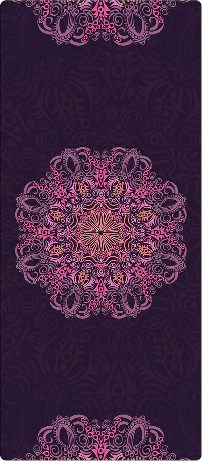 Suede TPE Yoga Mat High Density Non Slip Yoga Mats with Carrying Bag,72"X32" Extra Thick 8MM Exercise & Workout Mat for Yoga, Pilates and Fitness